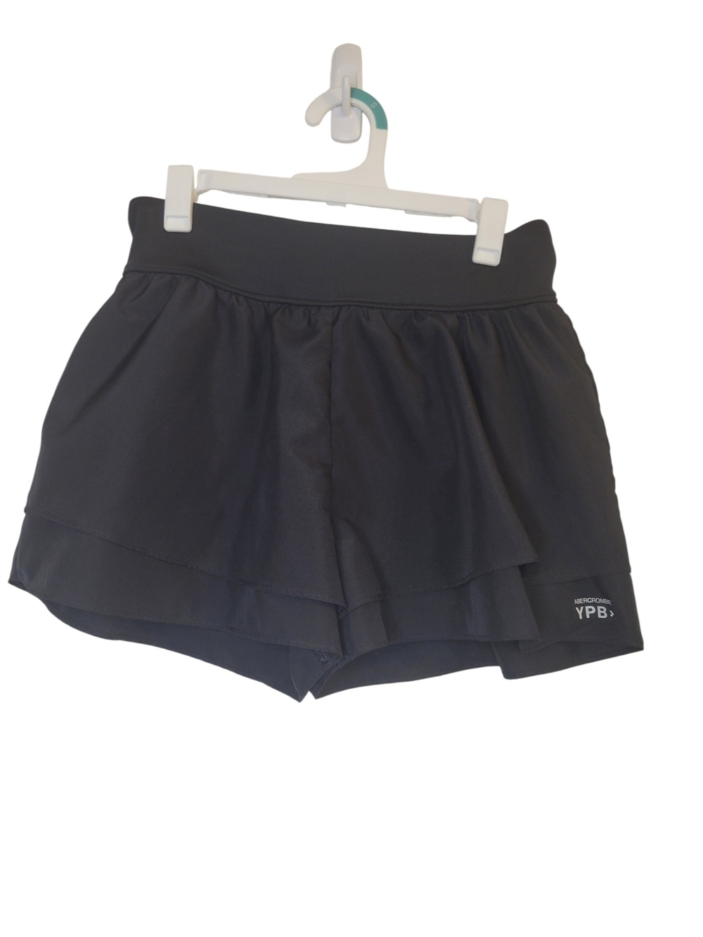 Abercrombie & Fitch Girl's Black Layered Active Shorts